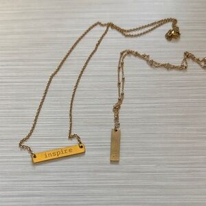 S Initial & Gold 'Inspire' Necklace